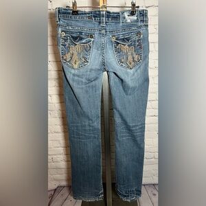 MEK Denim Santiago Jeans Straight Leg Women’s Size 28x32. 98%Cotton 2%Spandex.
